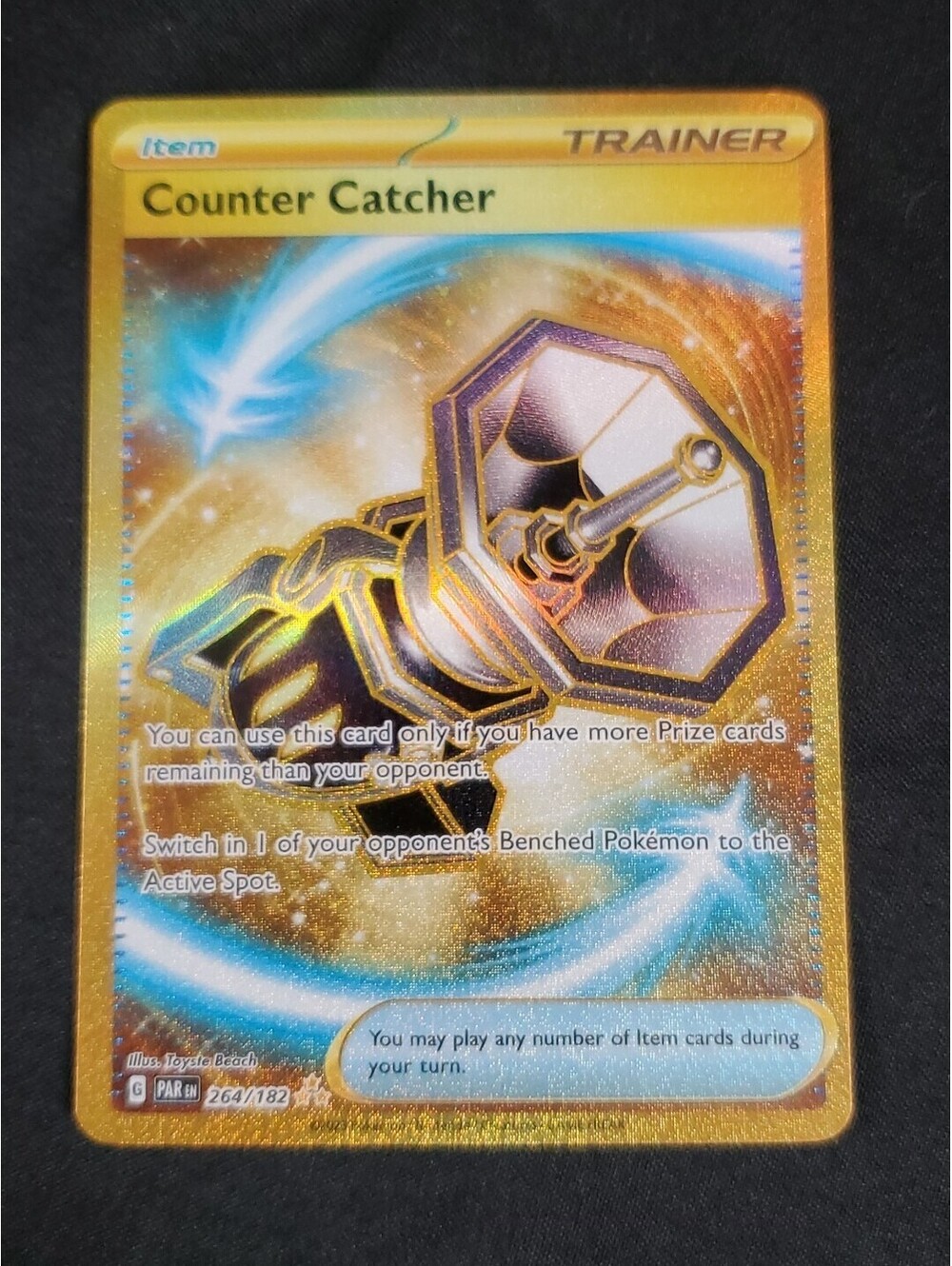 Pokémon TCG Counter Catcher 264/182 Hyper Rare Gold Trainer Paradox Rift